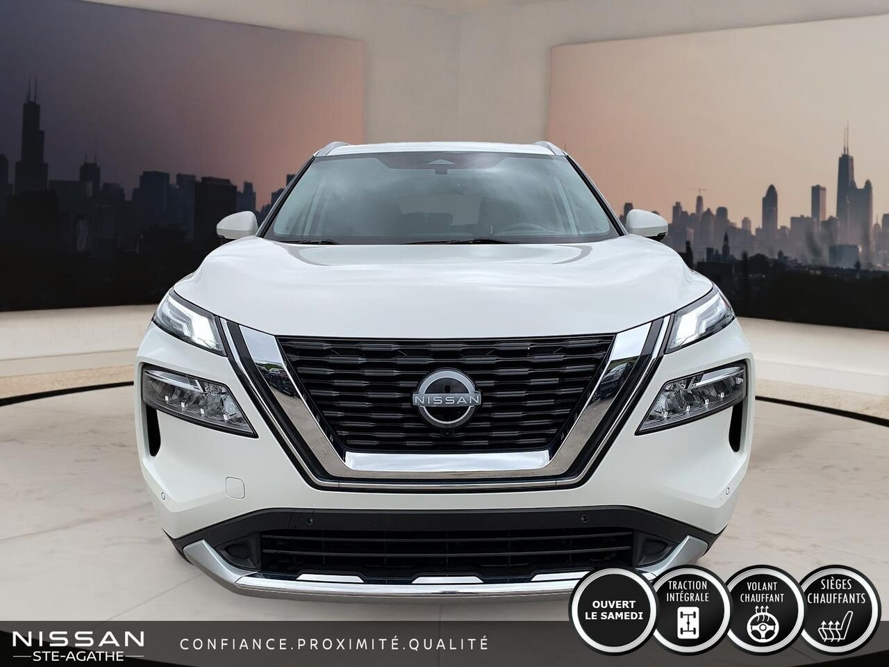 Nissan Rogue Platine | TOIT PANORAMIQUE | CUIR | AWD | CLIM 2 ZONES | 2023 Blanc Saint-Jérôme - photo #1