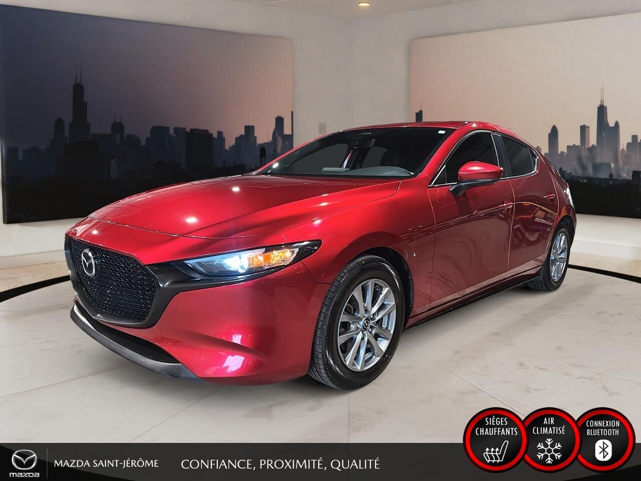 Mazda Mazda3 Sport GS LUXURY | AWD | TOIT OUVRANT | CUIR | 2024 Rouge Saint-Jérôme - photo #0