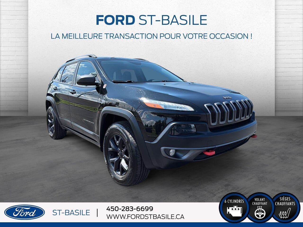 2018 JEEP CHEROKEE Black Saint-Basile-le-Grand - photo #10