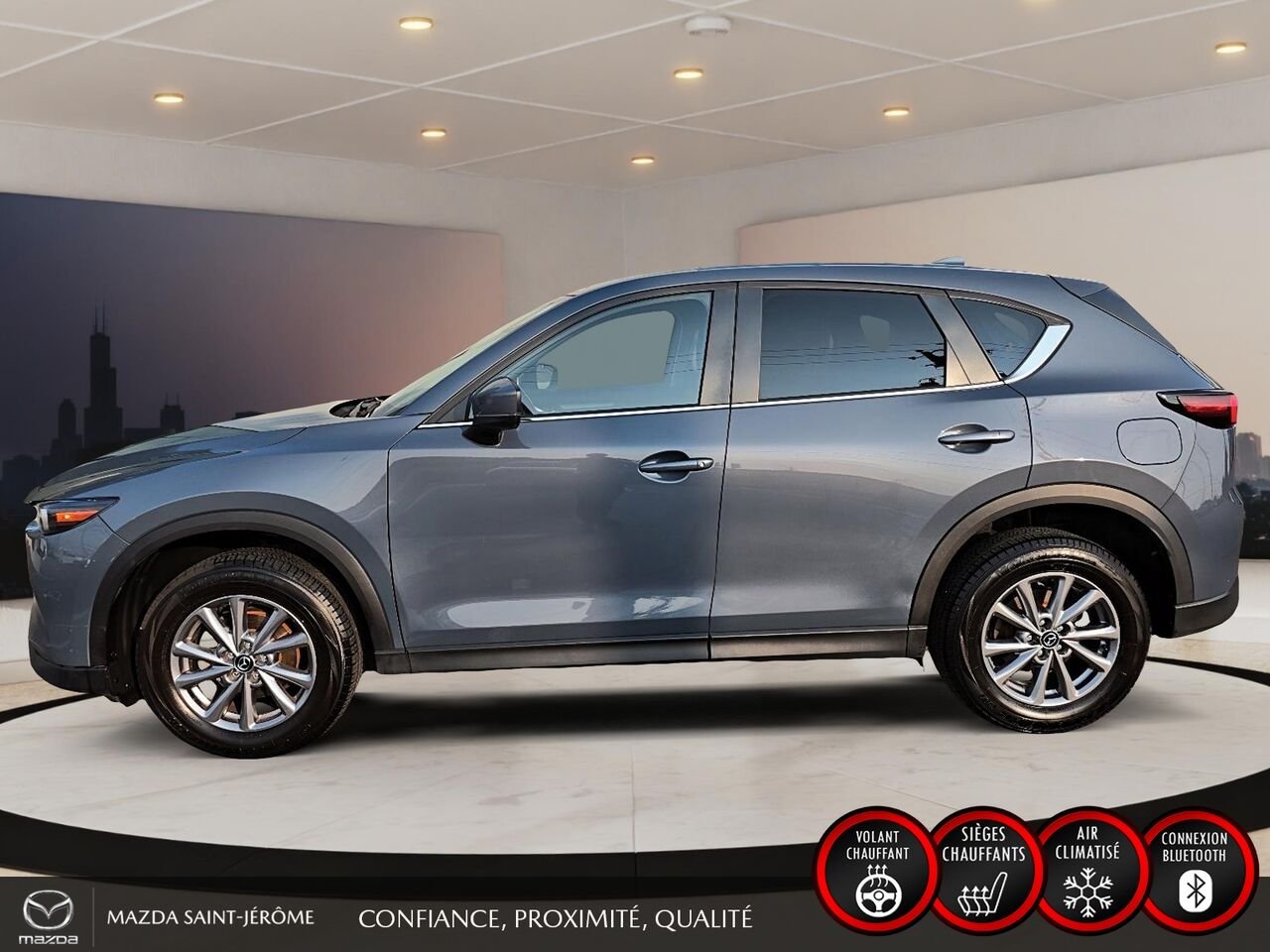 Mazda CX-5 GS | AWD | CUIR | 2023 Gris Saint-Jérôme - photo #9