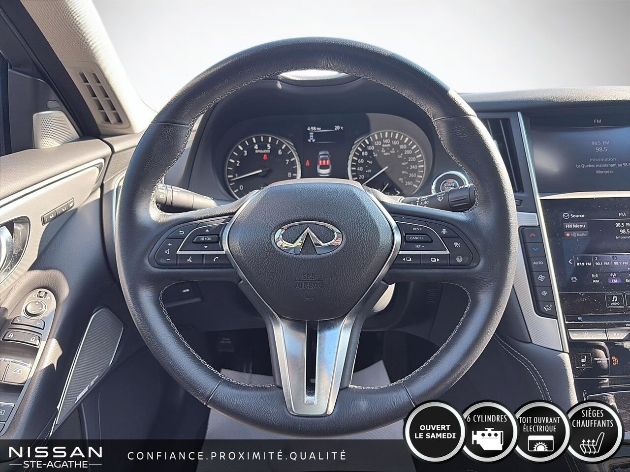 INFINITI Q50 LUXE| TOIT| AWD| CARPLAY 2024 Noir Saint-Jérôme - photo #10