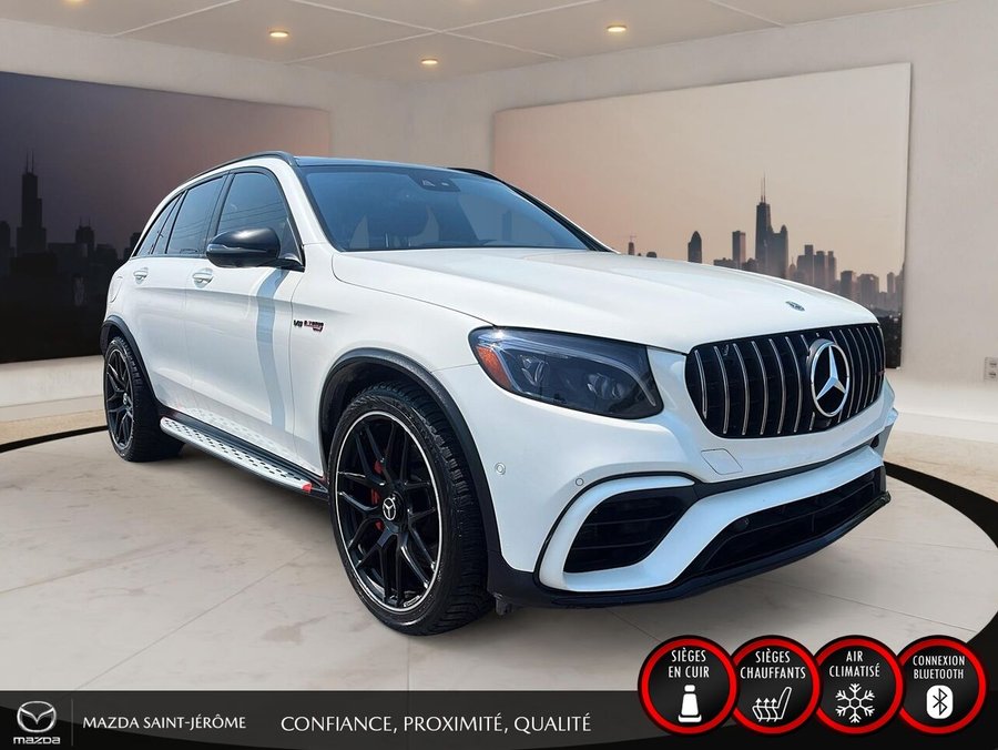 Mercedes-Benz GLC GLC 63 S AMG | CUIR ROUGE | TOIT PANORAMIQUE | 2019 Blanc