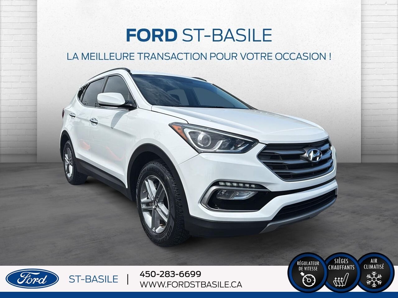 HYUNDAI Santa Fe 2017 Blanc Saint-Basile-le-Grand - photo #9