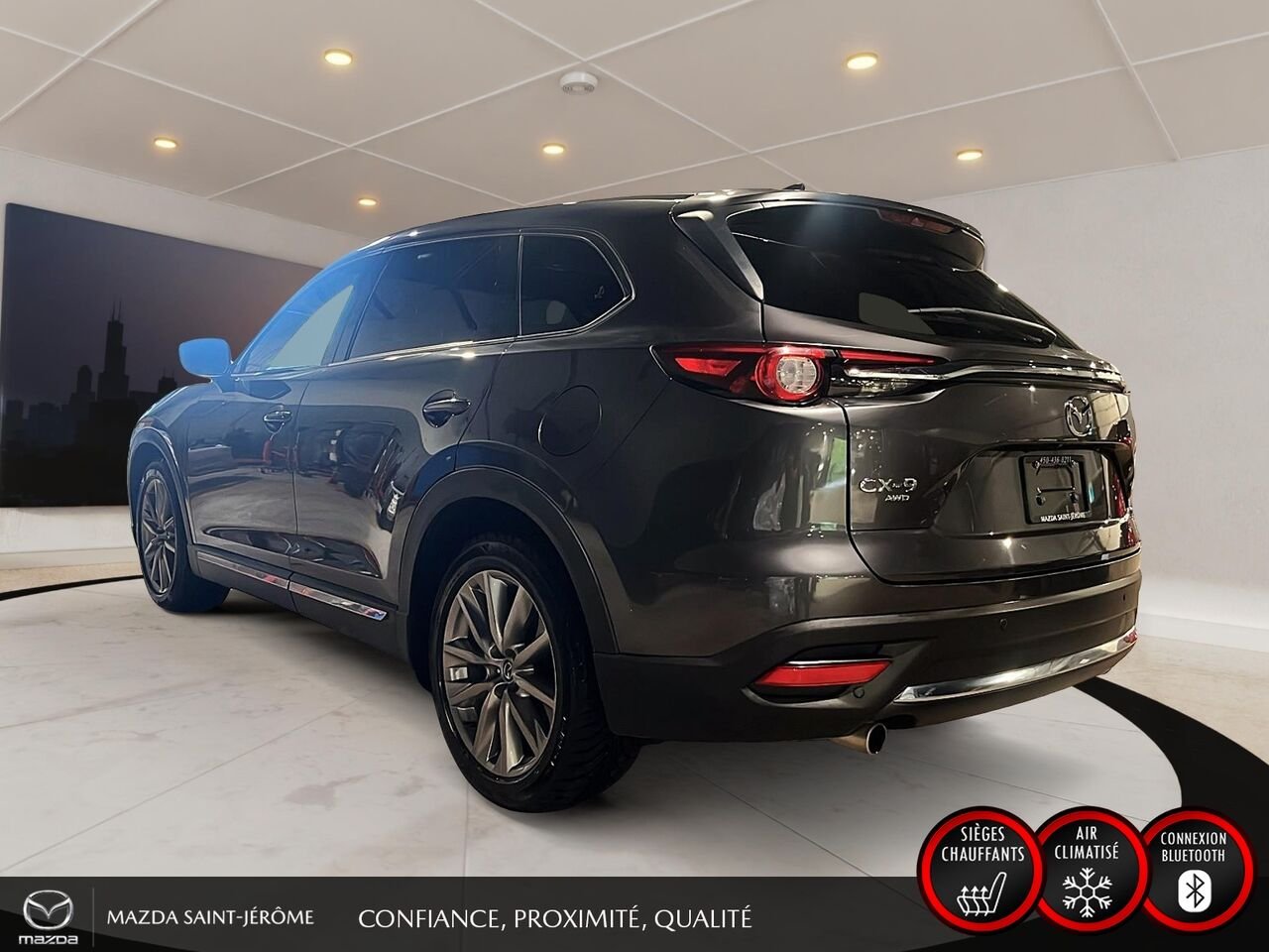2021 Mazda CX-9 GT | TOIT OUVRANT | CUIR | AWD | Grey Saint-Jérôme - photo #8