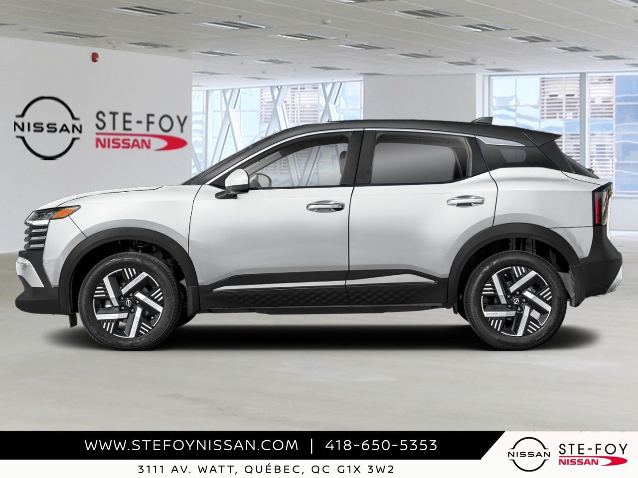 2026 NISSAN Kicks Aspen White TriCoat/Super Black Ste-Foy - photo #2