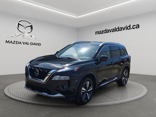 Nissan Rogue Platine TI, Sièges en cuir, Navigation, toit ouvrant panoramique, détecteur d'angles morts 2023 Noir