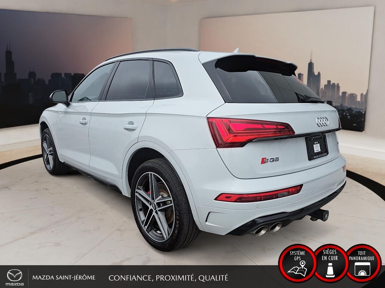 2022 Audi SQ5 Progressiv 3.0 TFSI quattro | CUIR ROUGE | TOIT PANO | White Saint-Jérôme - photo #9