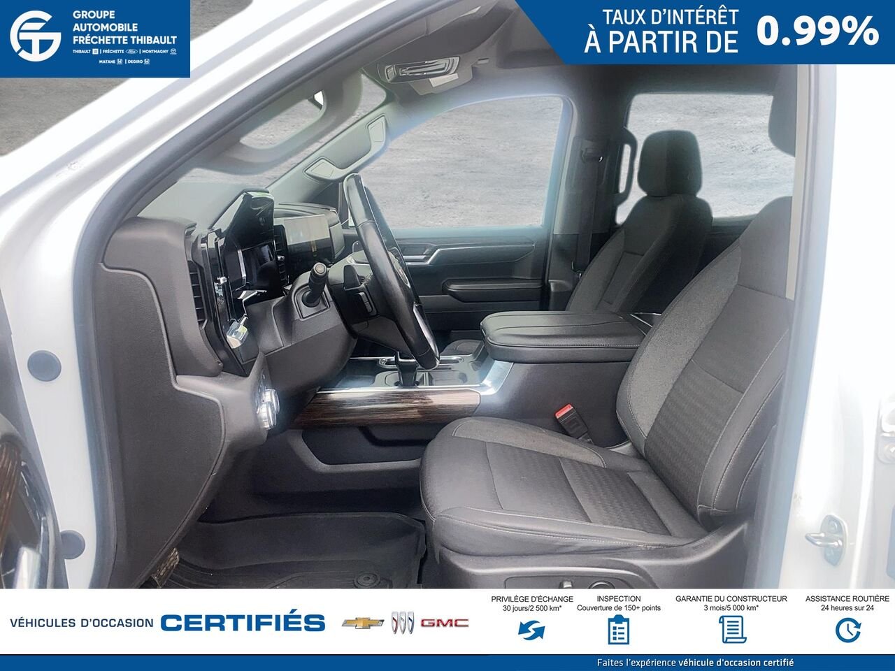 GMC SIERRA Elevation cabine multiplace 4RM 157 po 2024 Blanc Montmagny - photo #8