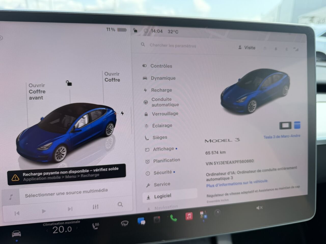 Tesla Model 3 2023 Bleu Laval - photo #21