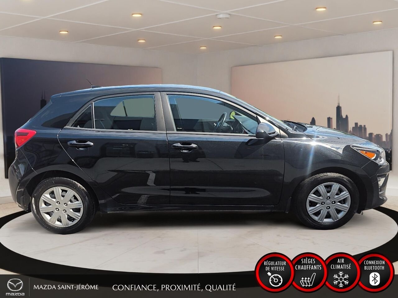 Kia Rio 5 portes LX+ | 50 728 KM | AUTOMATIQUE | CAMÉRA DE RECUL 2023 Noir Saint-Jérôme - photo #4