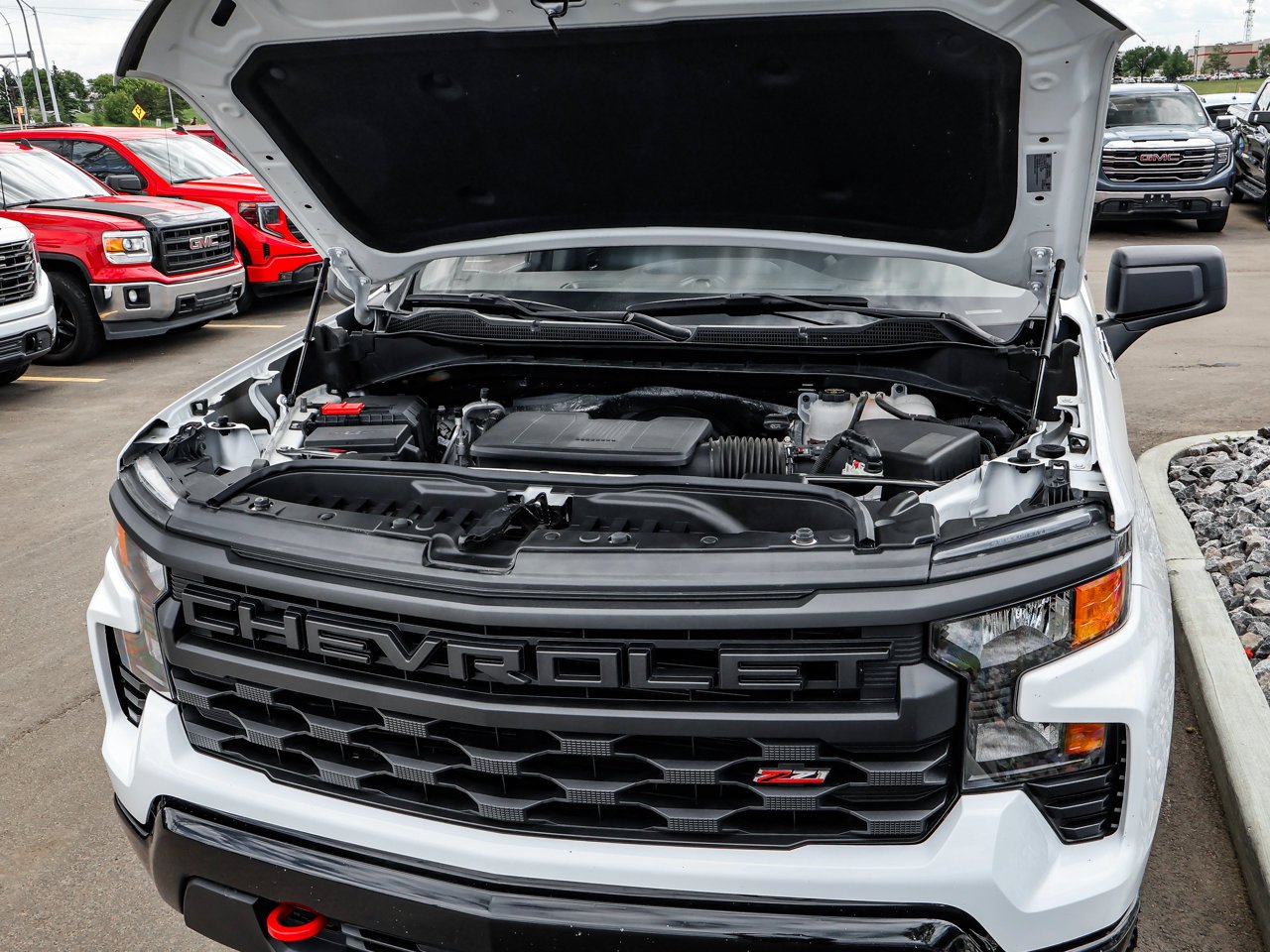 2025 Chevrolet Silverado 1500 4WD Crew Cab 147 Custom Trail Boss White Sherwood Park - photo #9