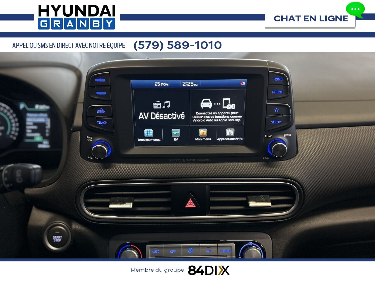 Hyundai Kona électrique 2021 Bleu Granby - photo #16