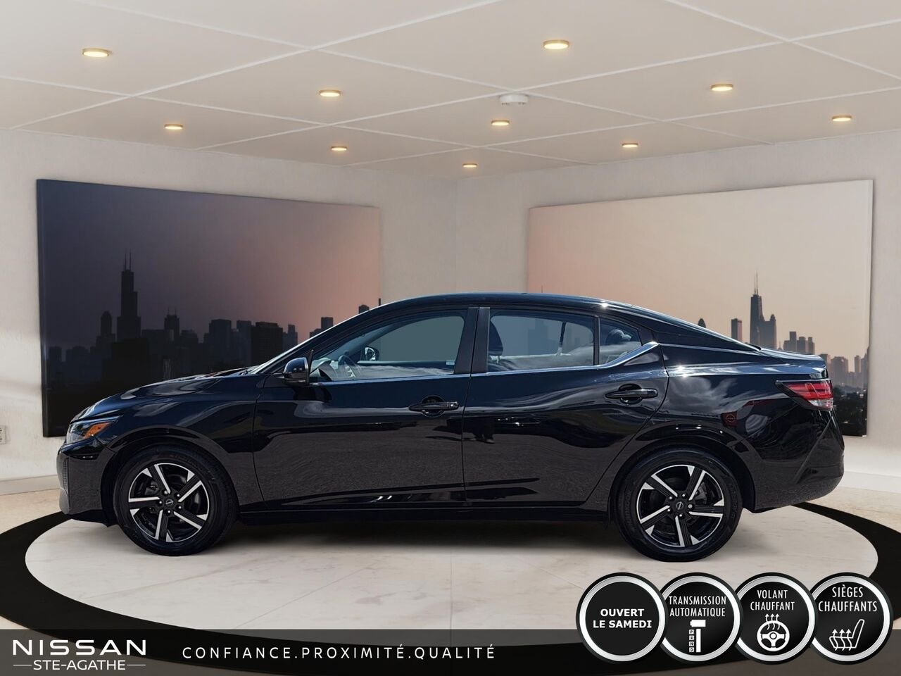 Nissan Sentra SV | CARPLAY | CAMÉRA DE RECUL | UN SEUL PROPRIÉTAIRE 2024 Noir Saint-Jérôme - photo #5