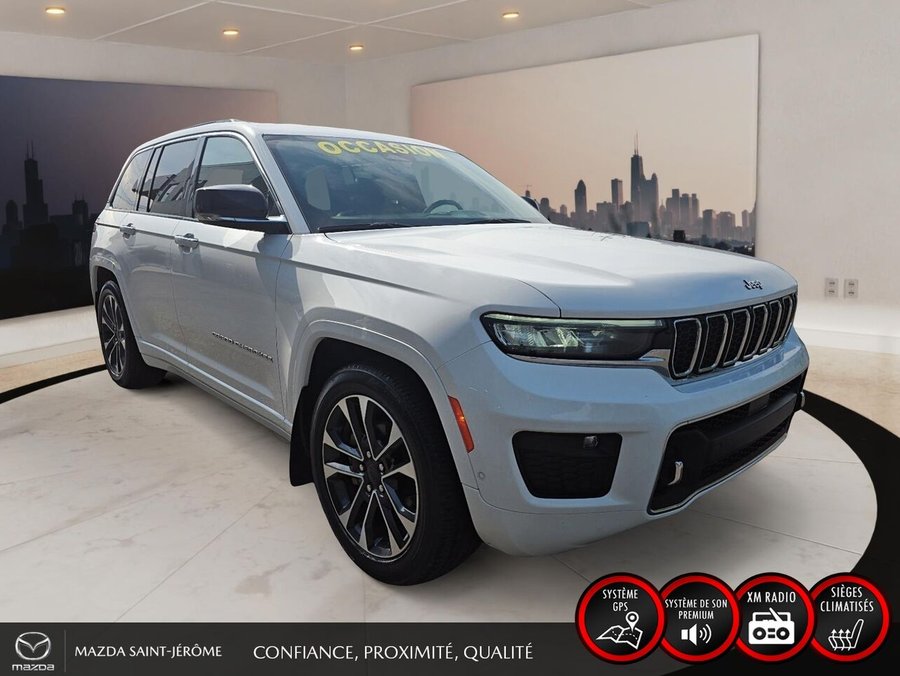 Jeep Grand Cherokee Overland | TOIT PANORAMIQUE | CUIR | 4X4 | 2023 Blanc