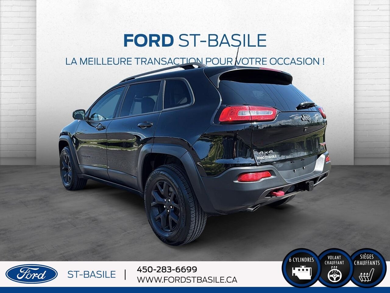 2018 JEEP CHEROKEE Black Saint-Basile-le-Grand - photo #4