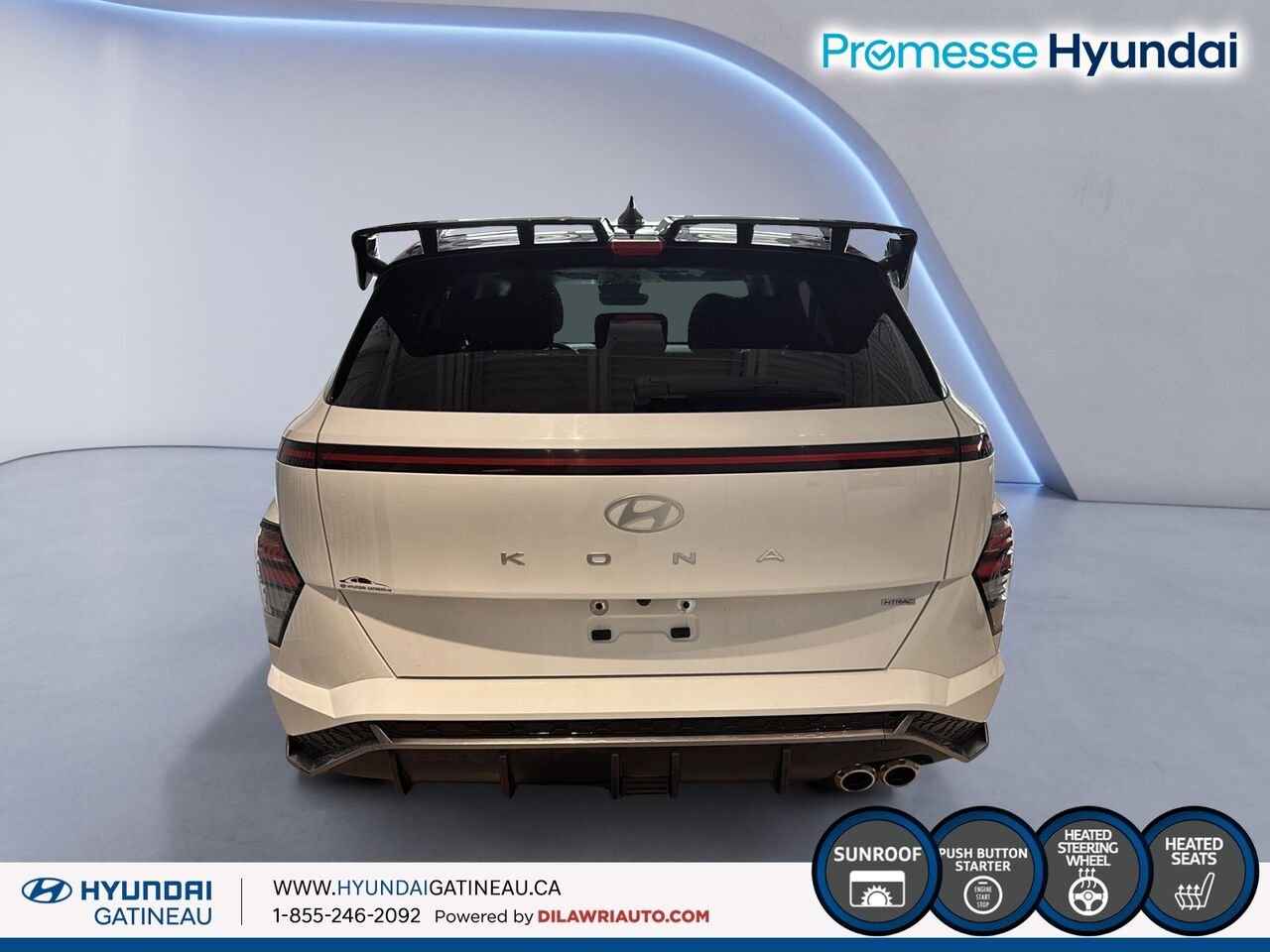 2024 Hyundai Kona 1.6T N Line ***awd , cuir, toit ouvrant, *** White Ottawa & Gatineau - photo #2