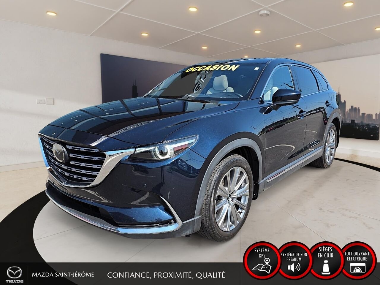 2022 Mazda CX-9 Signature | AWD | TOIT OUVRANT | CUIR | 6 PASS Blue Saint-Jérôme - photo #0