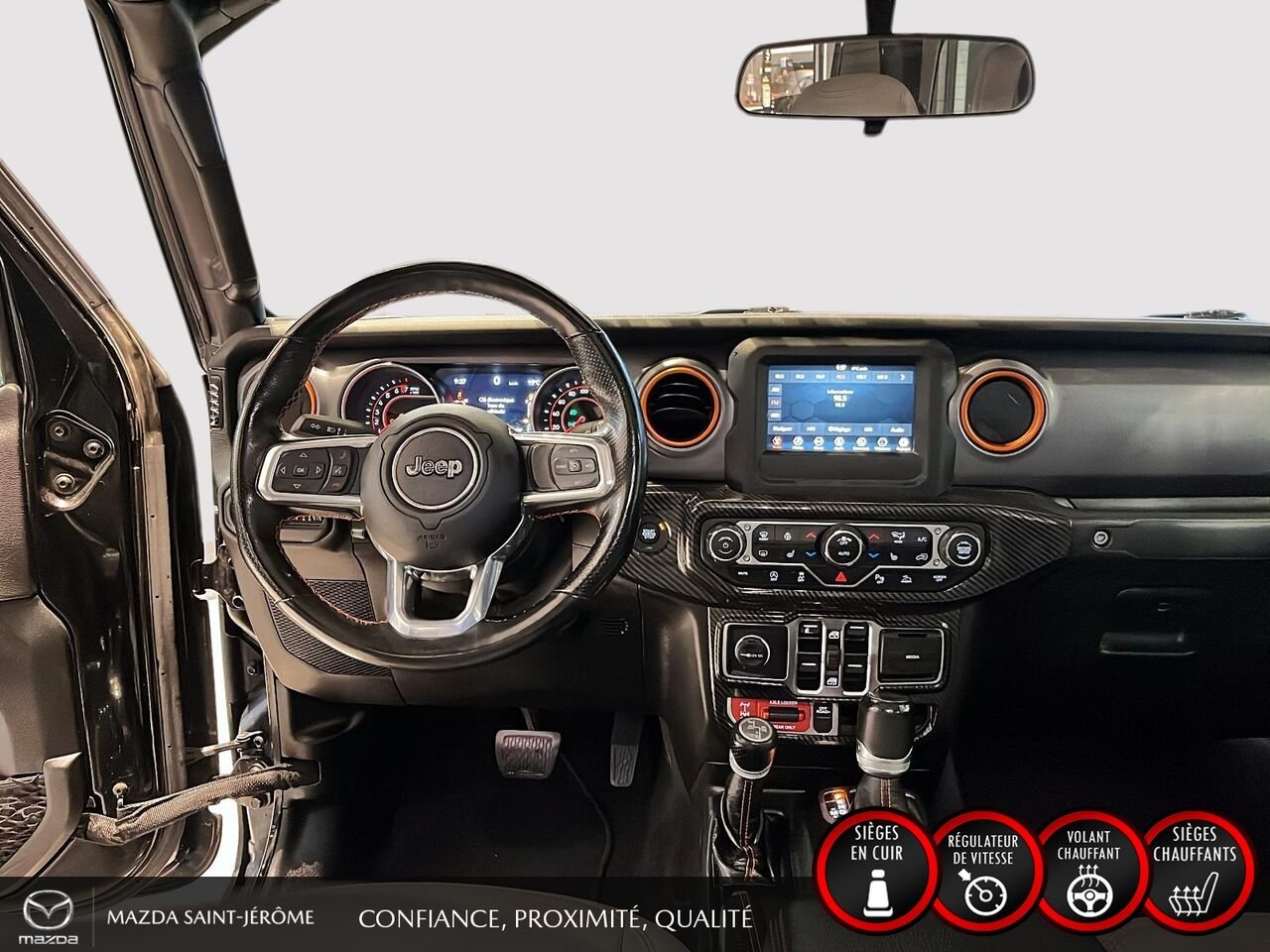 2021 Jeep Gladiator MOJAVE | DEUX TOITS | CUIR | PNEUS TOUT-TERRAIN LT285 | 4X4 Black Saint-Jérôme - photo #23
