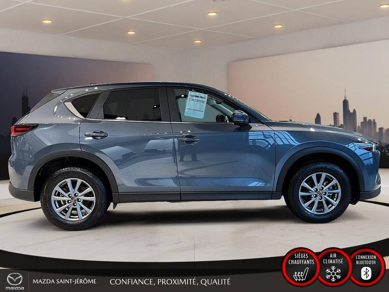 2025 Mazda CX-5 GS | AWD | SIMILICUIR SPORT | VOLANT CHAUFFANT | HAYON ÉLECTRIQUE Grey Saint-Jérôme - photo #4