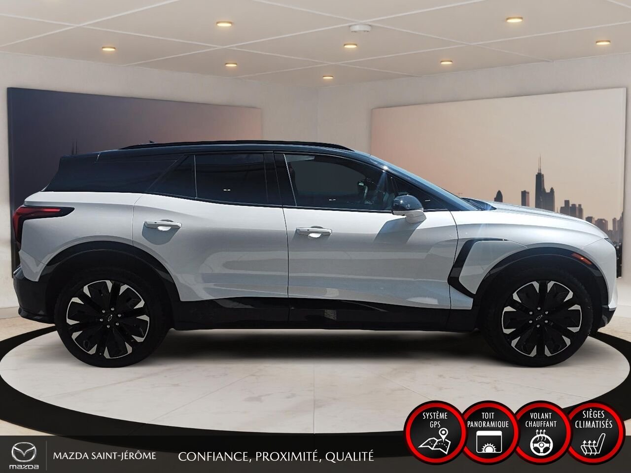 2025 Chevrolet Blazer EV RS | AWD | TOIT PANORAMIQUE | 85 kWh | SIÈGES VENTILÉS White Saint-Jérôme - photo #4
