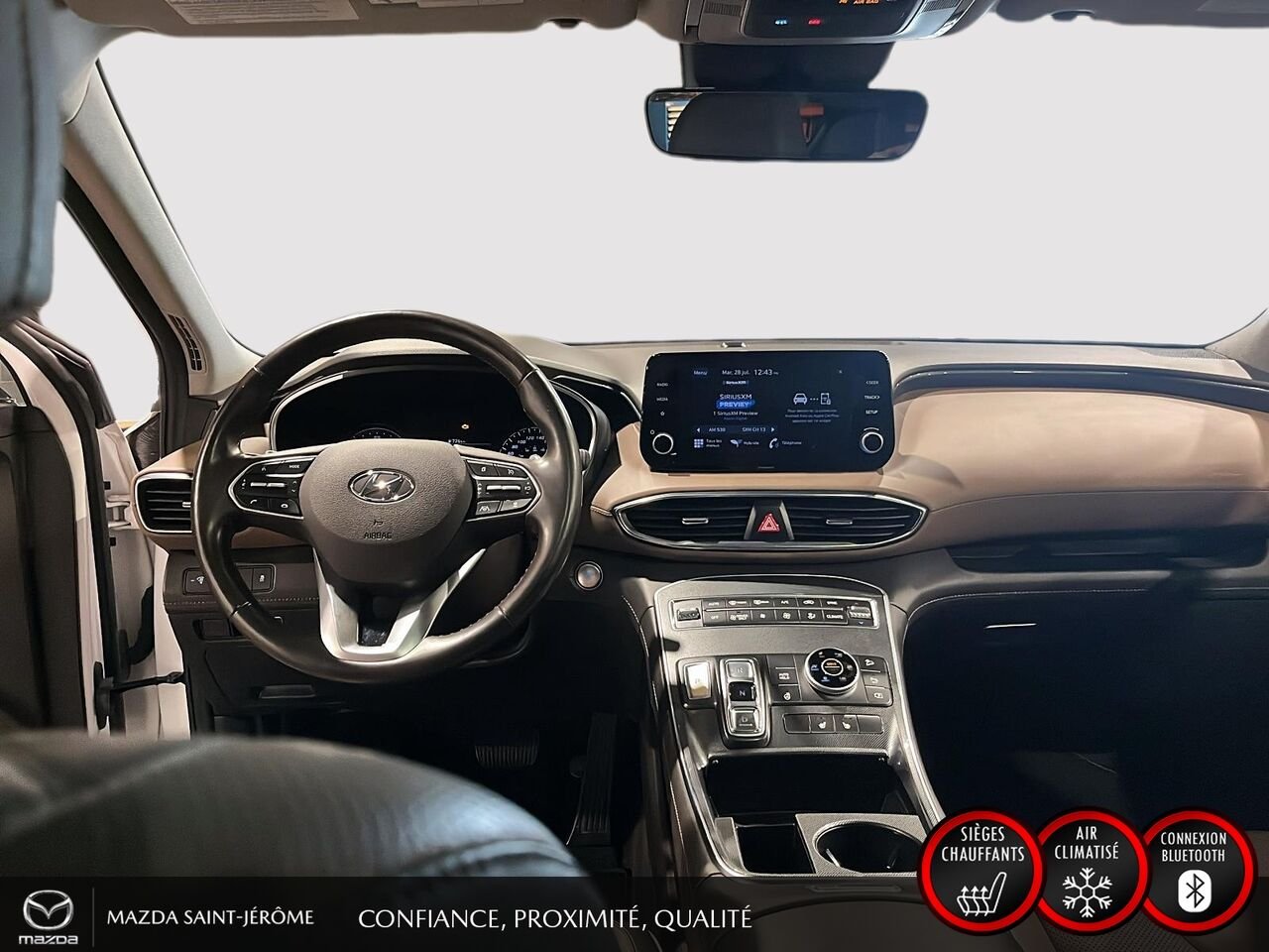 2022 Hyundai Santa Fe Hybrid Preferred Trend hybride | TOIT PANORAMIQUE | CUIR | AWD White Saint-Jérôme - photo #22