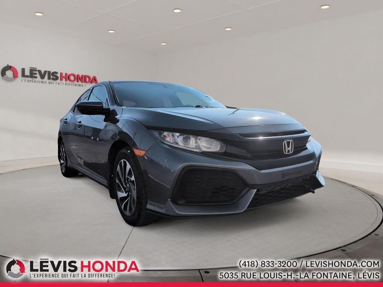 Honda Civic Hayon LX LX 5 portes BM 2017 Gris Lévis - photo #4