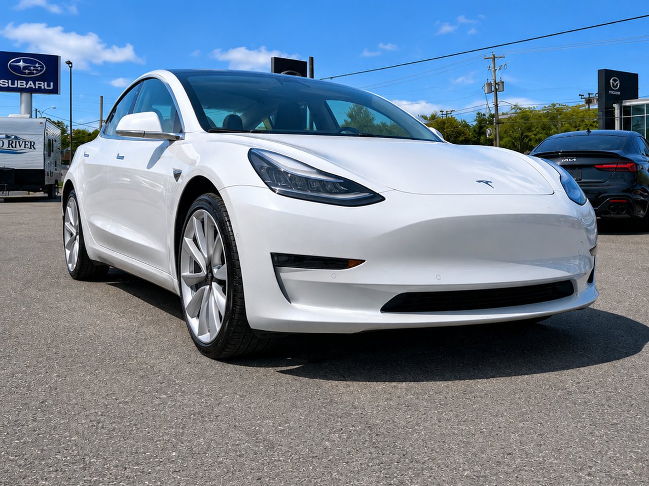 Tesla Model 3 2019 Blanc Granby - photo #8