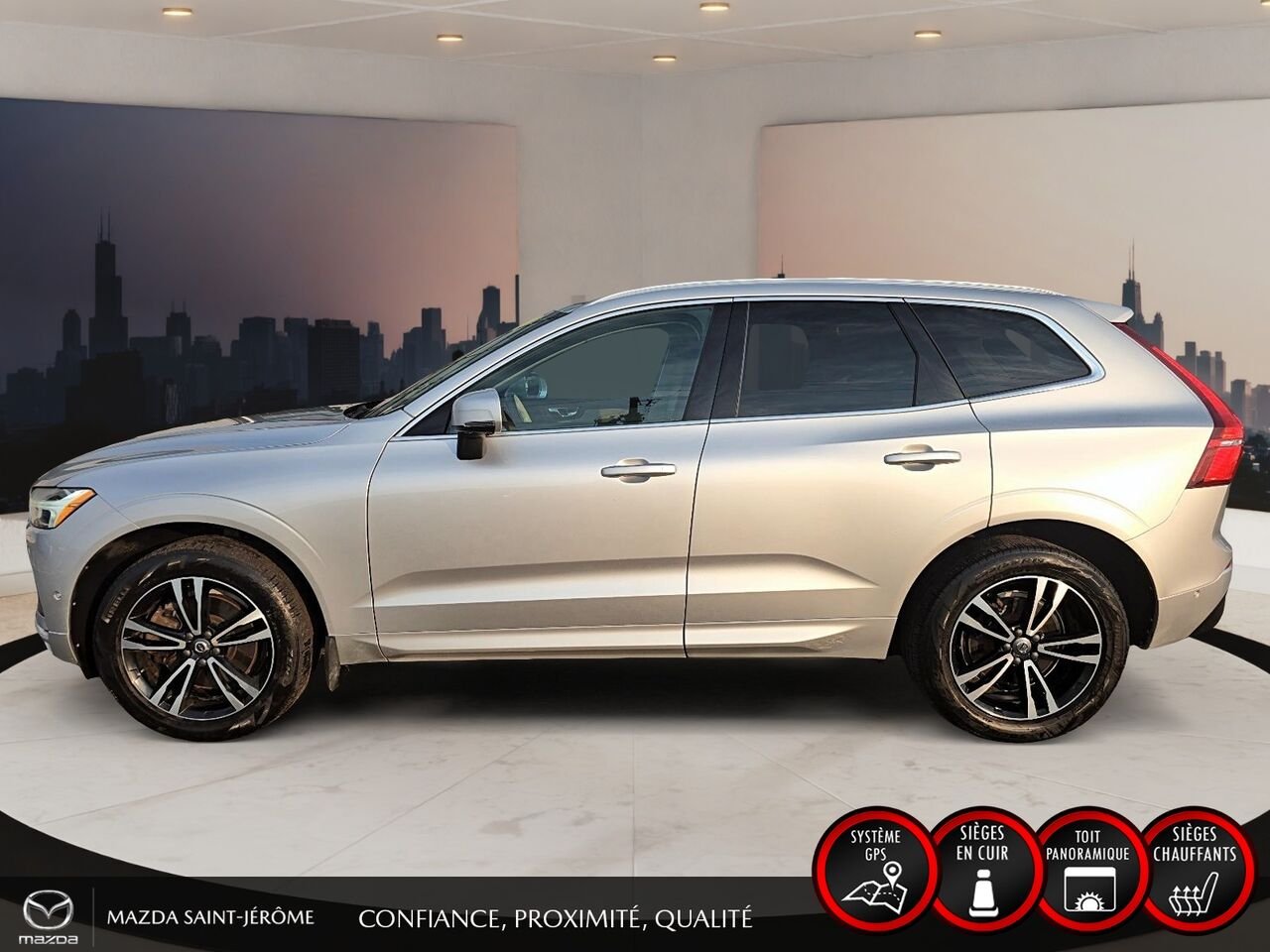 Volvo XC60 T6 Momentum | TOIT OUVRANT | CUIR | AWD | 2019 Gris Saint-Jérôme - photo #9