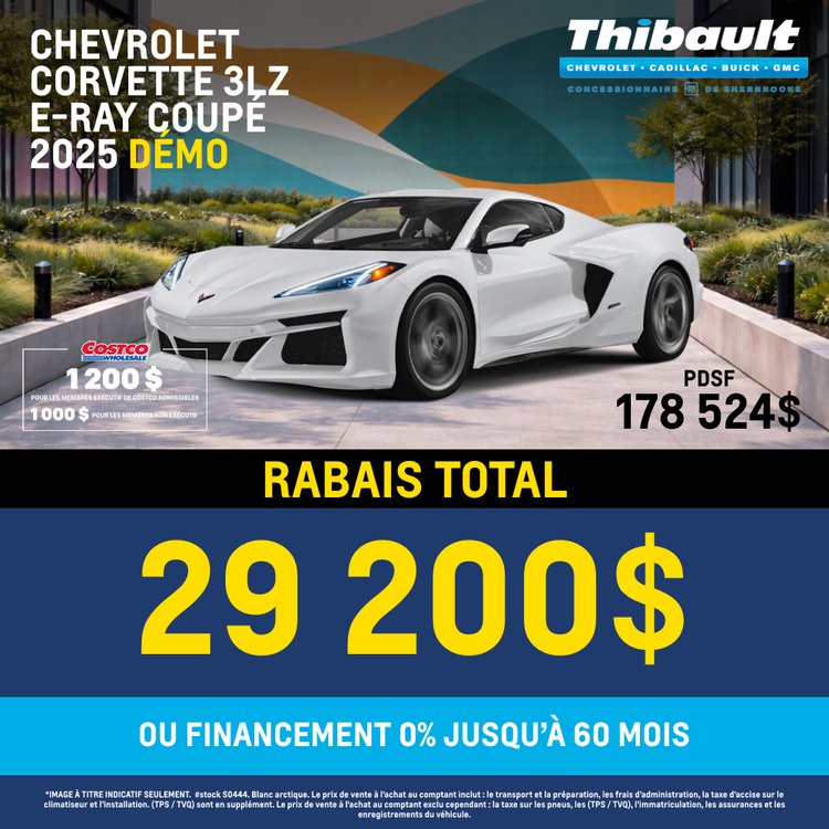 Thibault sherbrooke promo aout chevrolet corvette 2025 FR