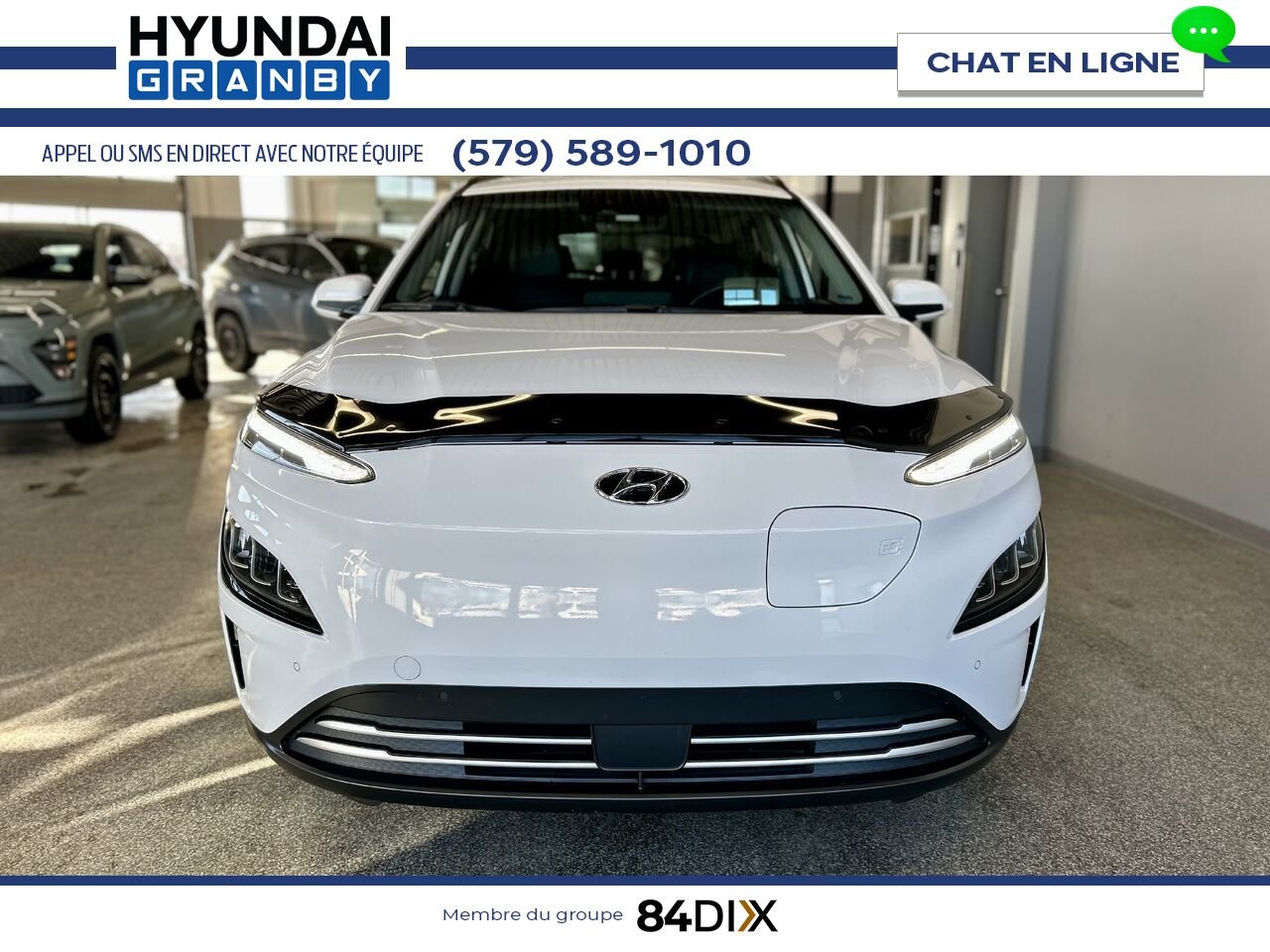 Hyundai Kona électrique 2023 Blanc Granby - photo #2