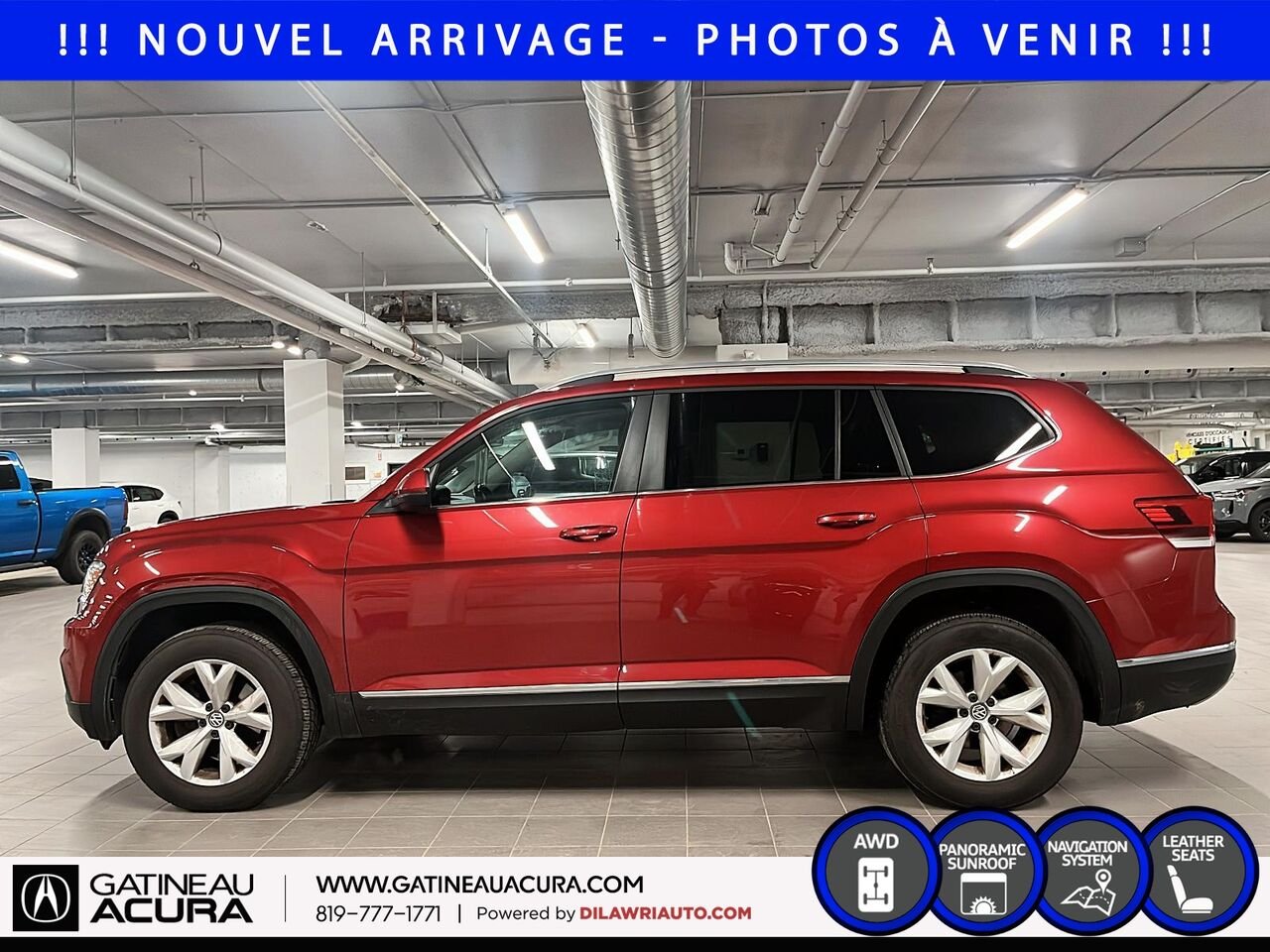 Volkswagen Atlas Highline 3.6 FSI 4MOTION 2018 Rouge Ottawa & Gatineau - photo #8