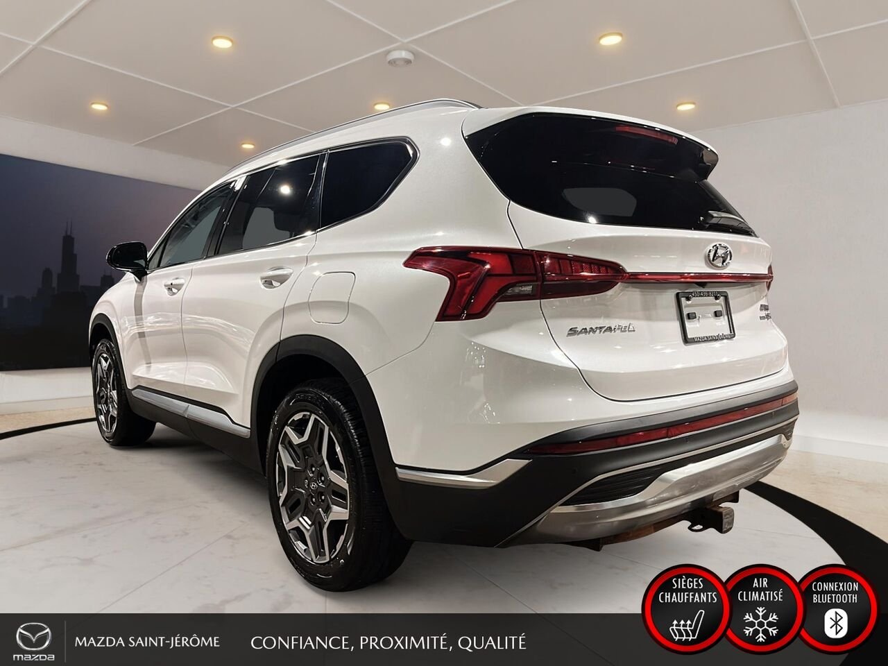 2022 Hyundai Santa Fe Hybrid Preferred Trend hybride | TOIT PANORAMIQUE | CUIR | AWD White Saint-Jérôme - photo #9