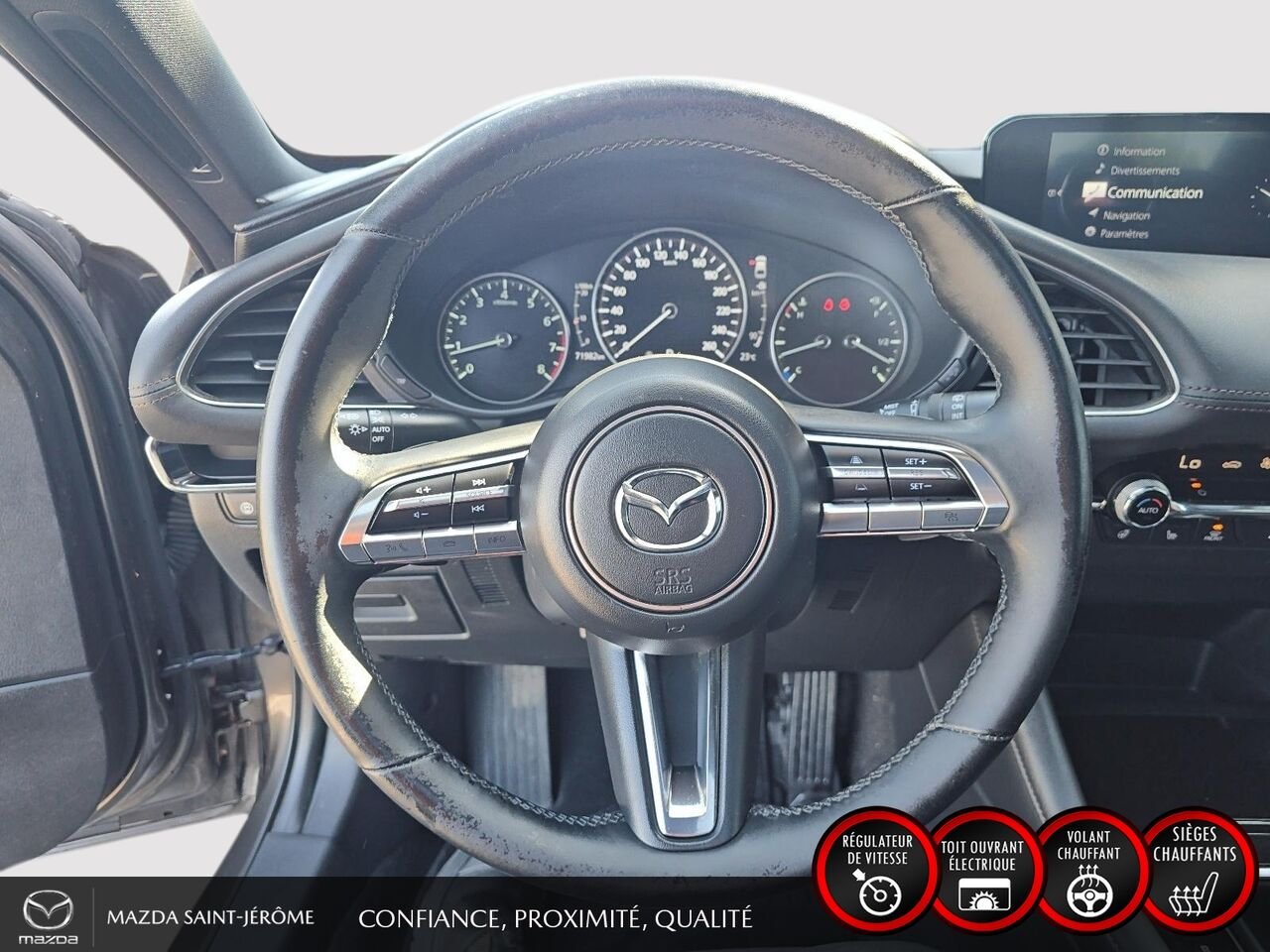 Mazda Mazda3 Sport GT | TOIT OUVRANT | CUIR | AUTOMATIQUE 2020 Gris Saint-Jérôme - photo #13