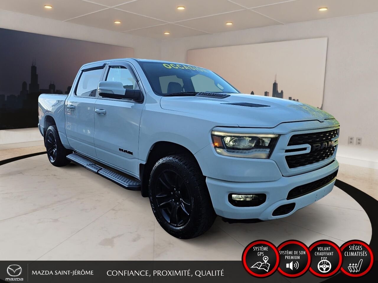 2022 Ram 1500 Sport | caisse de 5 pi 7 po | CUIR | 4X4 | White Saint-Jérôme - photo #3