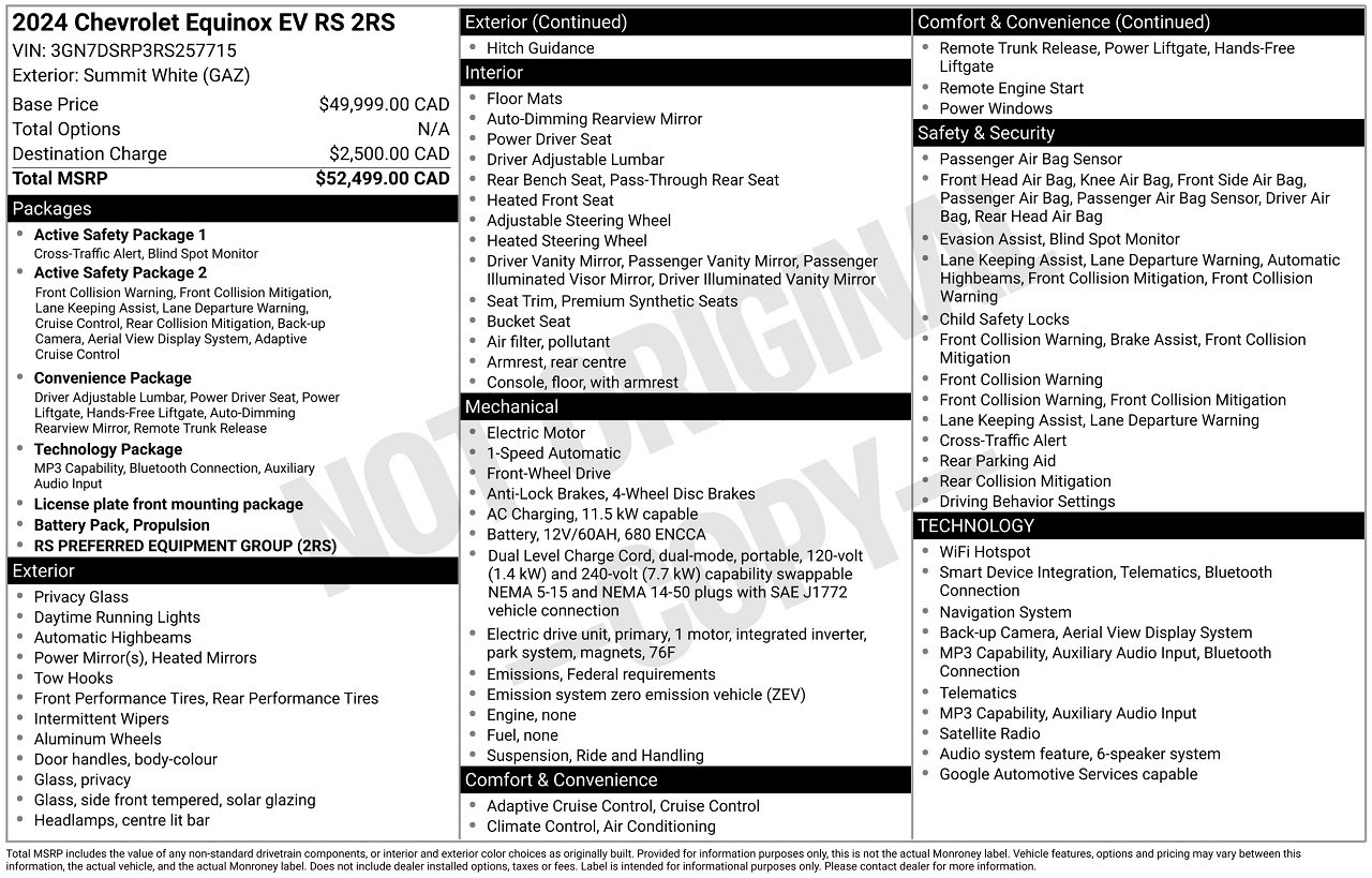 Chevrolet Equinox EV 2RS 2024 Blanc Laval - photo #4