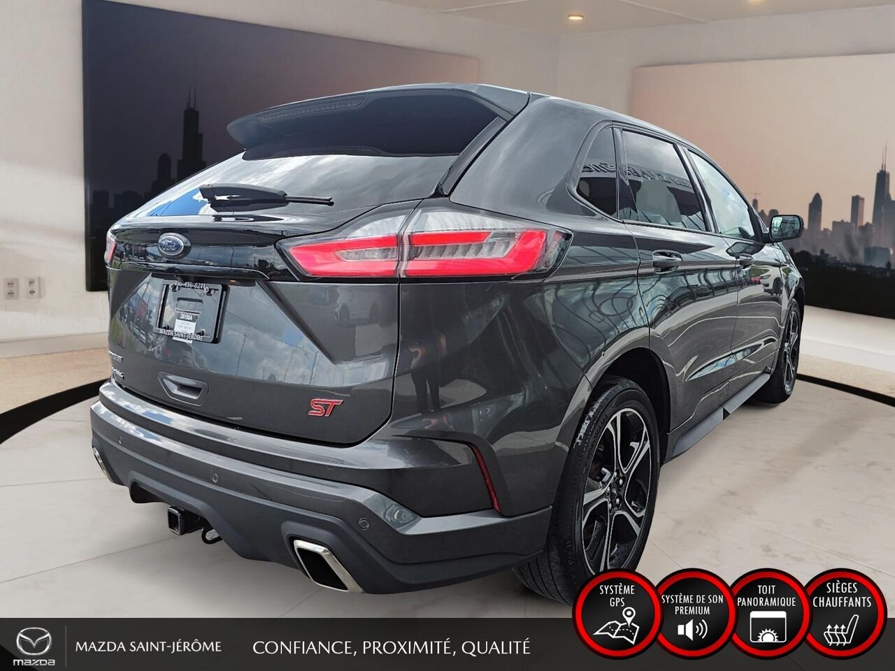 2020 Ford Edge ST | TOIT PANO | AWD | CUIR | Grey Saint-Jérôme - photo #5