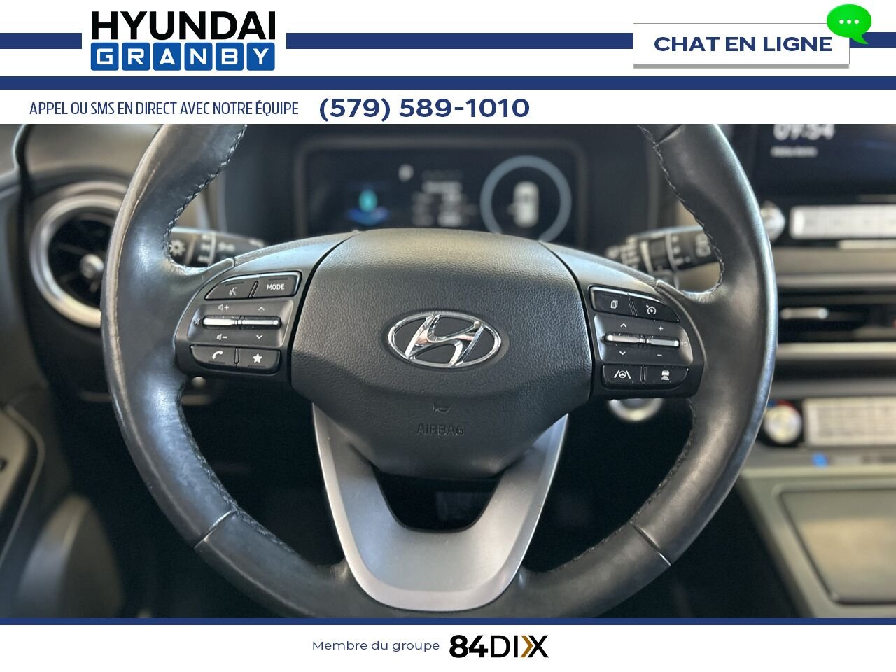 Hyundai Kona électrique 2023 Blanc Granby - photo #16