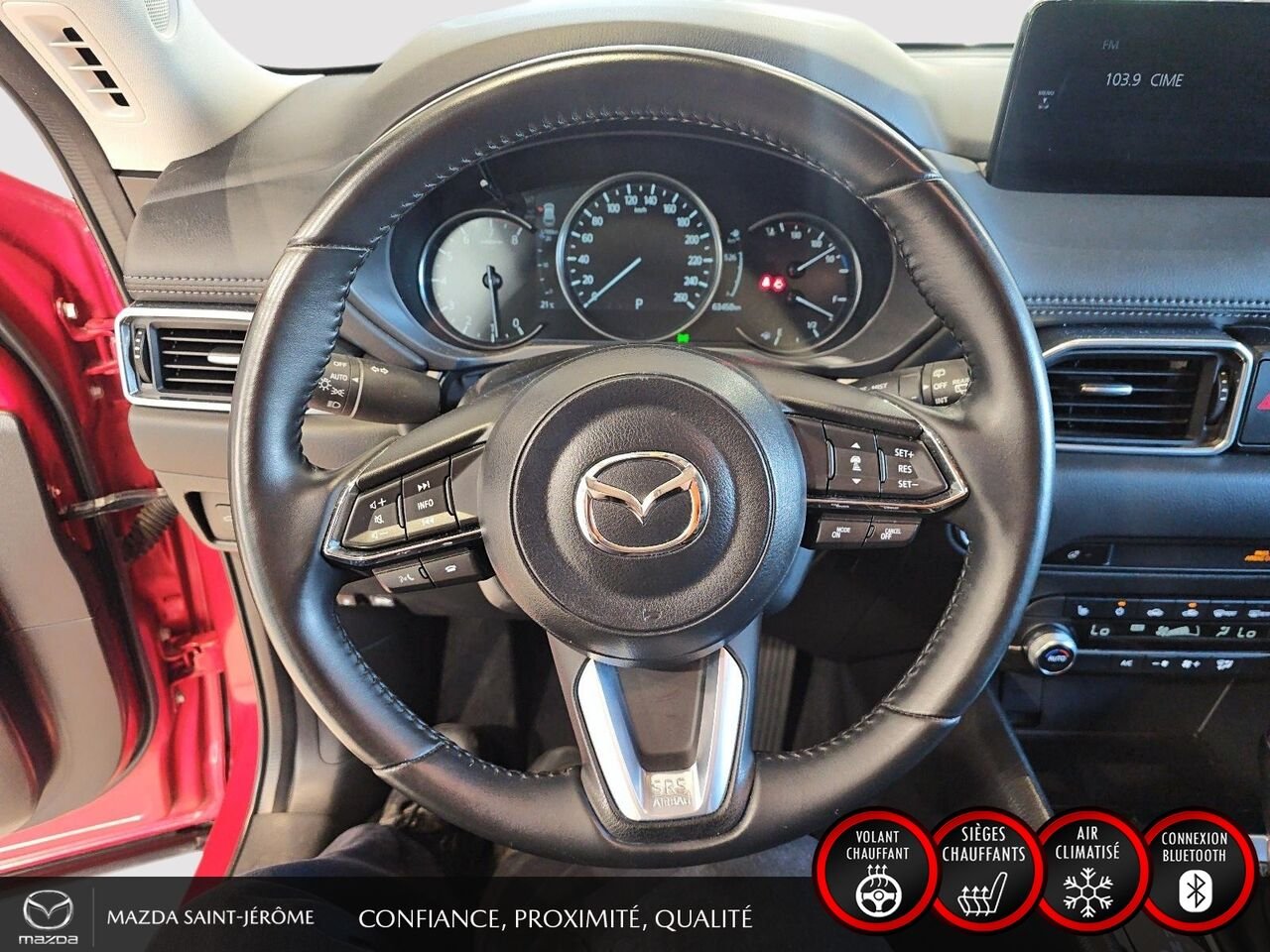 2024 Mazda CX-5 GS | AWD | SIMILICUIR | HAYON ÉLECTRIQUE | VOLANT CHAUFFANT Red Saint-Jérôme - photo #13