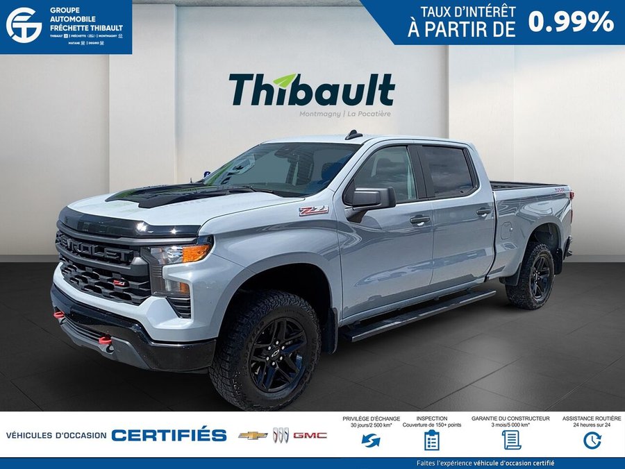 CHEVROLET SILVERADO Custom Trail Boss cabine multiplace 4RM 157 po 2025 Gris