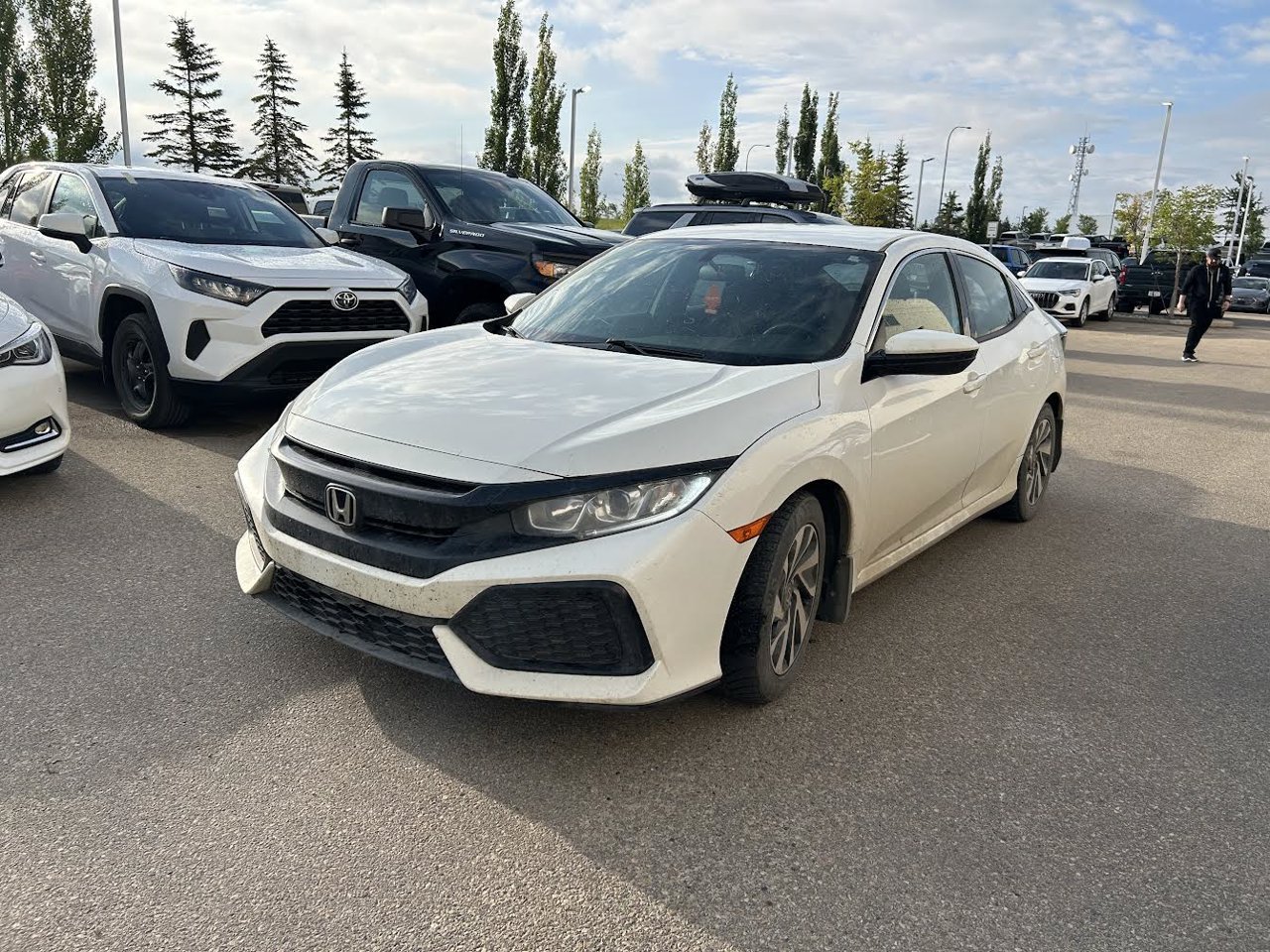 2018 Honda Civic Hatchback LX CVT White Sherwood Park - photo #2