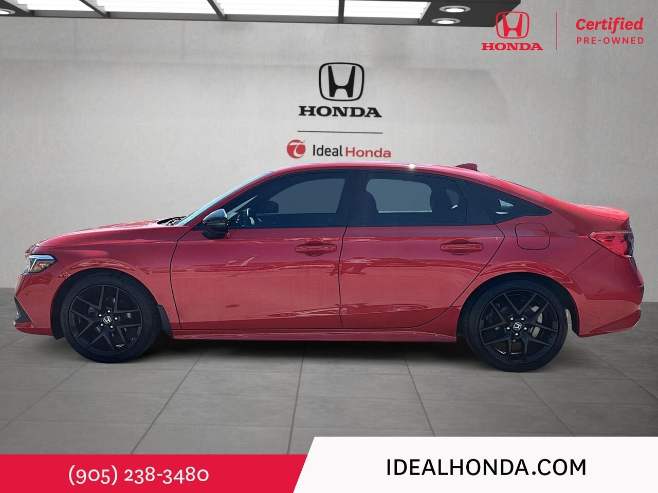 2023 Honda Civic Sedan SPORT CVT Red Mississauga - photo #5