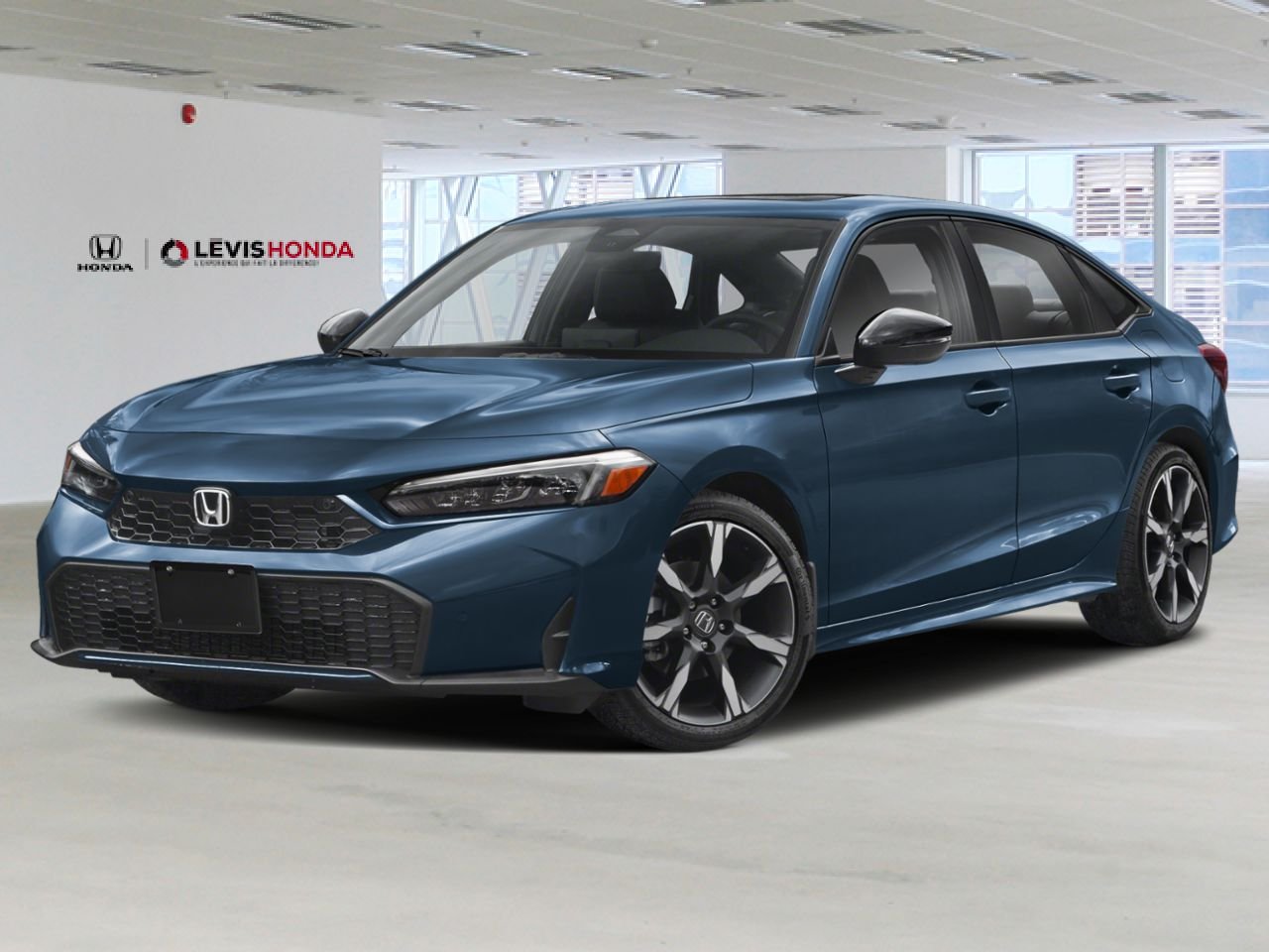 HONDA Civic hybride berline Sport Touring eCVT 2026 Lagon bleu nacré Lévis - photo #0