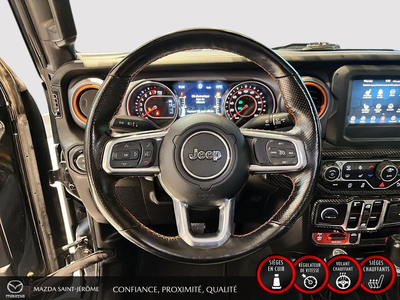 2021 Jeep Gladiator MOJAVE | DEUX TOITS | CUIR | PNEUS TOUT-TERRAIN LT285 | 4X4 Black Saint-Jérôme - photo #14