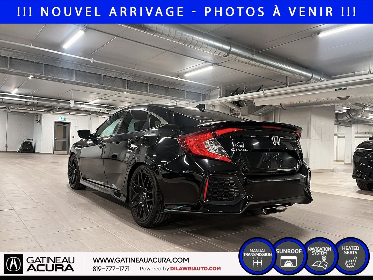Honda Civic SI 2019 Noir Ottawa & Gatineau - photo #7