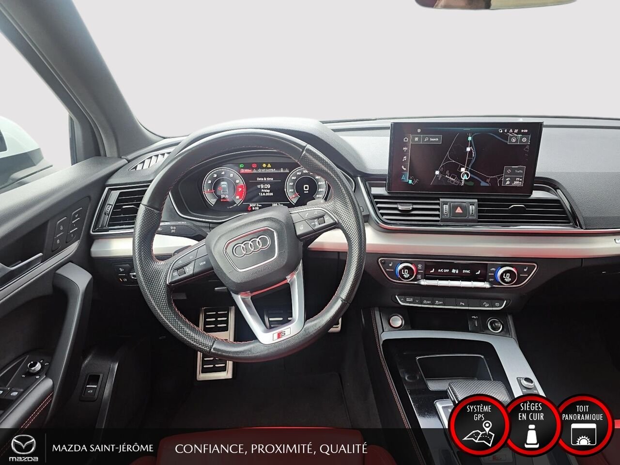 2022 Audi SQ5 Progressiv 3.0 TFSI quattro | CUIR ROUGE | TOIT PANO | White Saint-Jérôme - photo #23