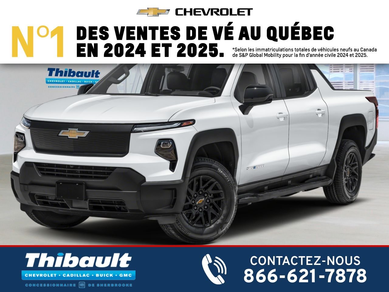 CHEVROLET SILVERADO EV WT à autonomie maximale à cabine multiplace e4RM 2026 Blanc Sherbrooke - photo #0