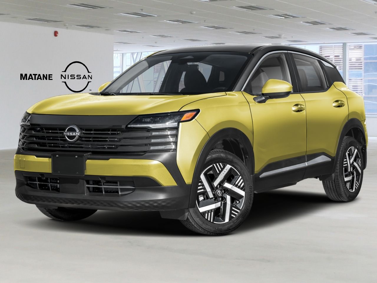 NISSAN Kicks 2026 Jaune yuzu métallisé/Noir intense Matane - photo #0