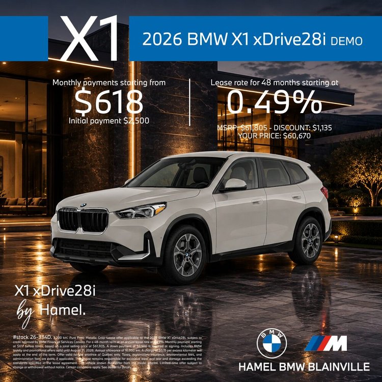 HAMEL BMW X1 xDRIVE28i 2026 AOUT EN