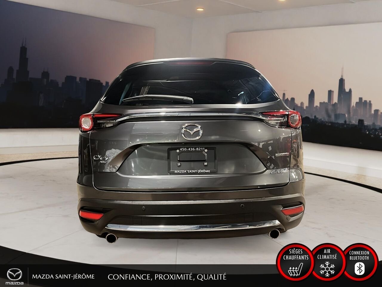 2021 Mazda CX-9 GT | TOIT OUVRANT | CUIR | AWD | Grey Saint-Jérôme - photo #6