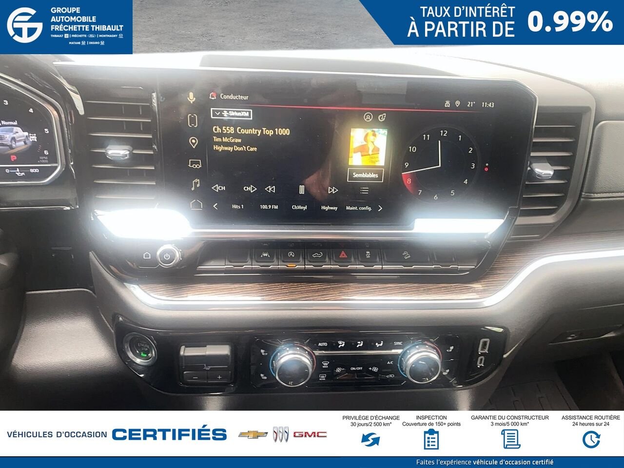 GMC SIERRA Elevation cabine multiplace 4RM 157 po 2024 Blanc Montmagny - photo #15